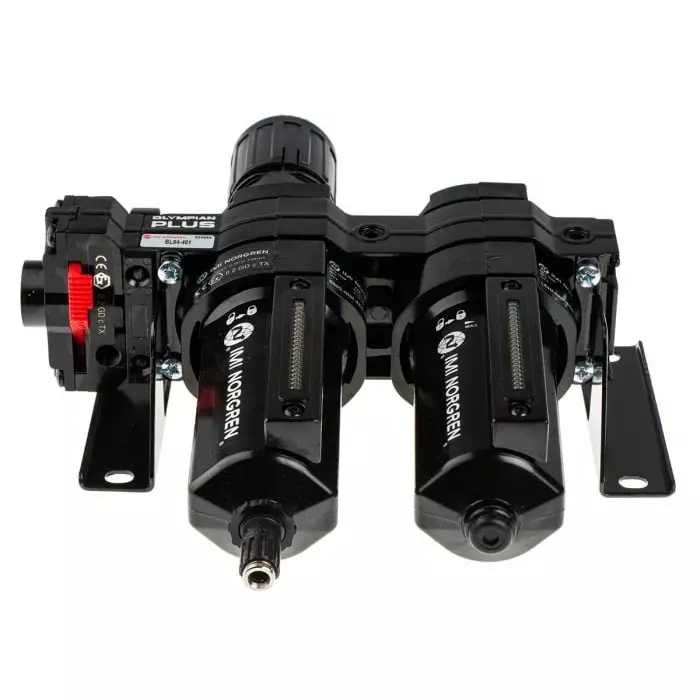 Norgren Pneumatic Air Preparation G 1/2 FRL Auto matic Drain 401¼m Filtration Size-With Pressure Gauge, BL64-401