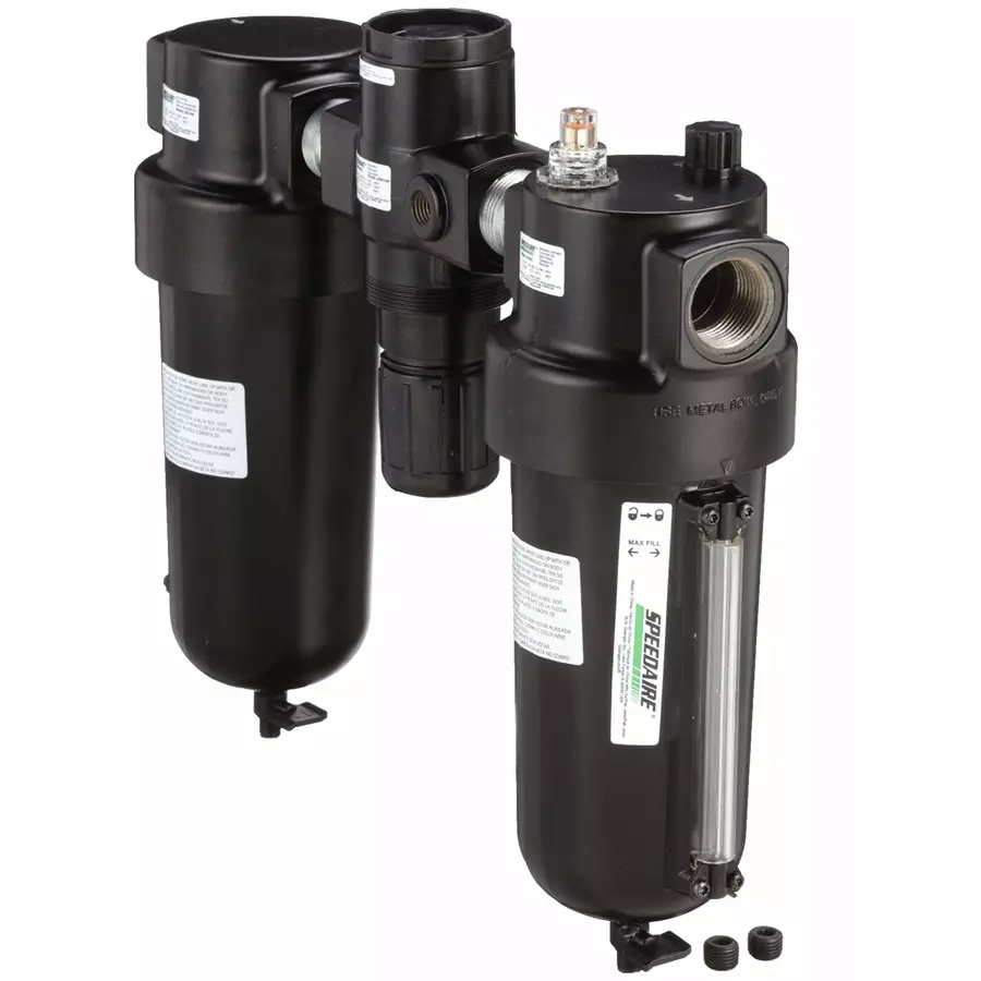 SPEEDAIRE Filter/Regulator/Lubricator 250 Psi Max Op Pressure 5 micron, 4ZM01