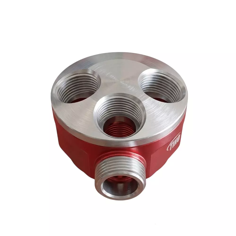 INTECO Manifold 3 Way Round MF Thread 6.35 mm (1/4 Inch) Silver