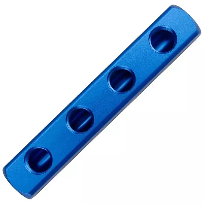 INTECO Manifold 4 Way Straight 6.35 mm (1/4 Inch) Blue