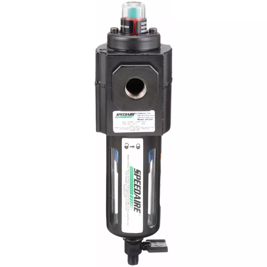 SPEEDAIRE Pneumatic Oil Filter Coalescing 3/8 in NPT 0.01 µm 20 cfm, 4ZL34