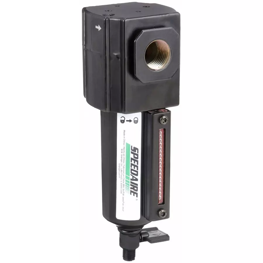 SPEEDAIRE Compressed Air Filter Particulate 3/8 in NPT 5 µm 65 cfm, 4ZL39