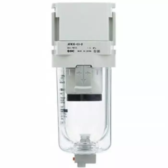 SMC AFM-D Series 5 μm G 3/8 0.1MPa to 10 bar Pneumatic Filter 450 LPM max with None drain, AFM30-F03-D