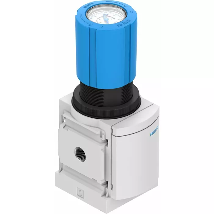Festo G 1/8 Regulator - 0.3 bar to 7 bar, 1/8 in, 14 bar max. Input, MS4-LR-1/8-D6-VS-DM1