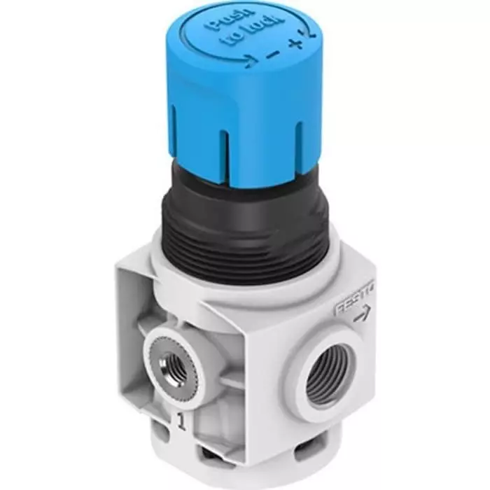 Festo M5 Regulator -, 5 mm, 10 bar max. Input, MS2-LR-M5-D6-A8-F1A-B