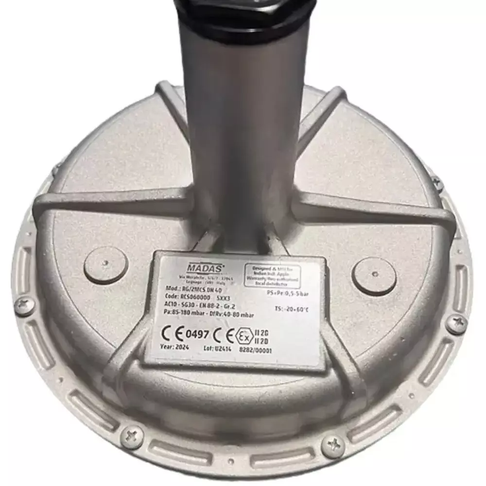 Madas Pressure Regulator Bar Aluminium Silver 0.5-5 Bar Pressure Bar for Industrial Use, RG/2MCS DN 40