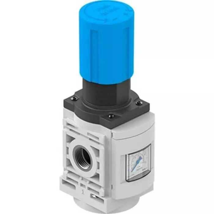 Festo G 1/2 Regulator -, 2-Jan in, 10 bar max. input, MS6-LR-1/2-D6-AG-BAR-F1A-B