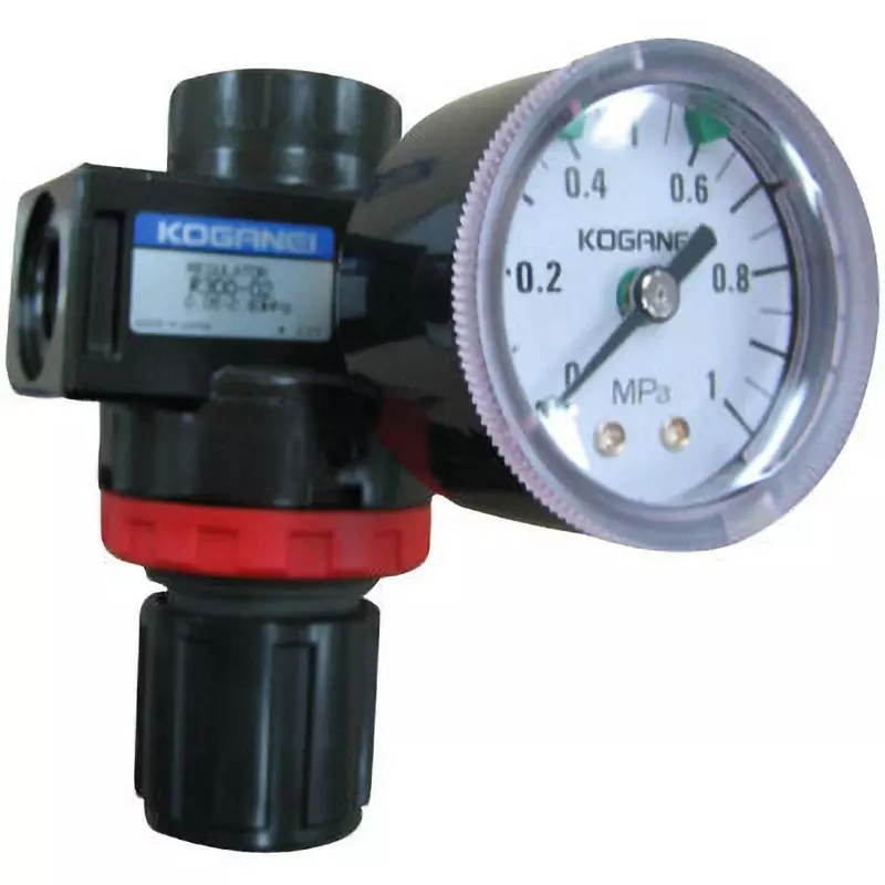 KOGANEI 1.47 MPa 12.7 mm (1/2 Inch) Pipe Connection RC Thread Pressure Regulator, R600-04