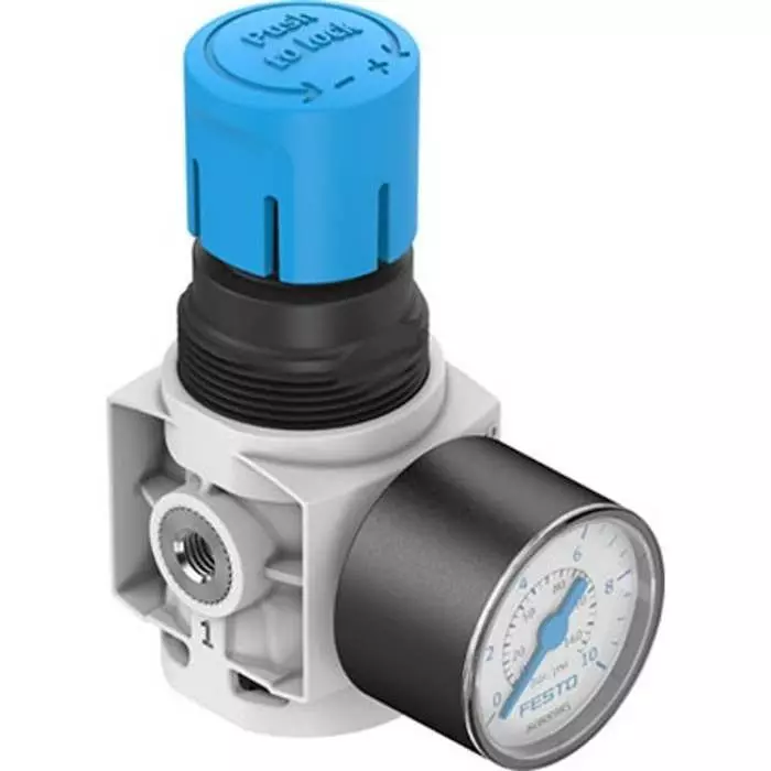 Festo M5 Regulator -, 5 mm, 10 bar max. Input, MS2-LR-M5-D6-AR-BAR-F1A-B