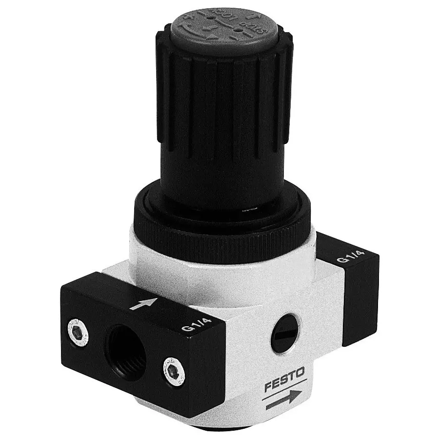 FESTO Pressure Regulator Rotary Knob With Detent Actuator Lock Piloted Piston Regulator Design, 162597