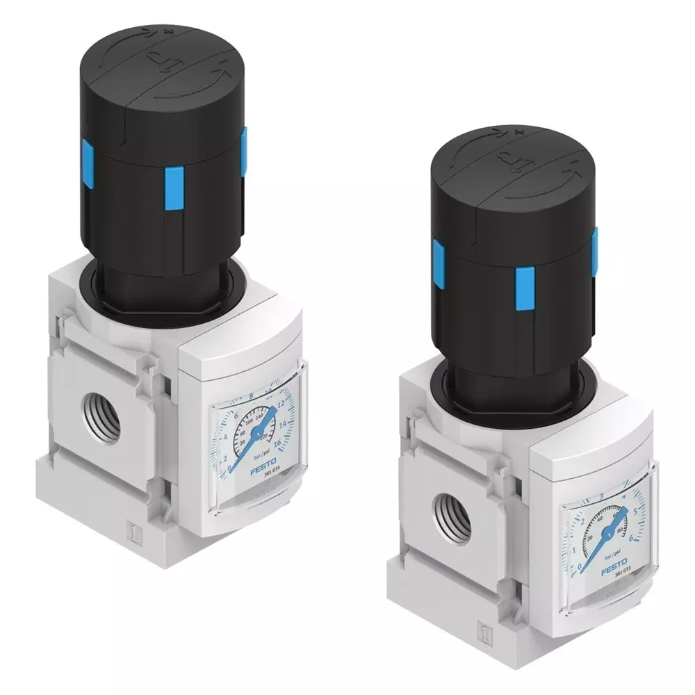 FESTO Pressure Regulator 0.3 Bar - 12 Bar Pressure Regulation Range, 527690