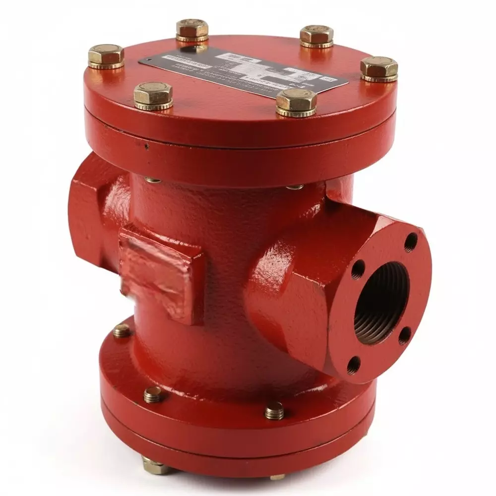 Vanaz Pipeline Strainer Filter Red 200 Nm³/hrs Gas Flow 2 Inch (50 mm) Valve Size BSP Connection Type for Industrial Use, F-0105 II