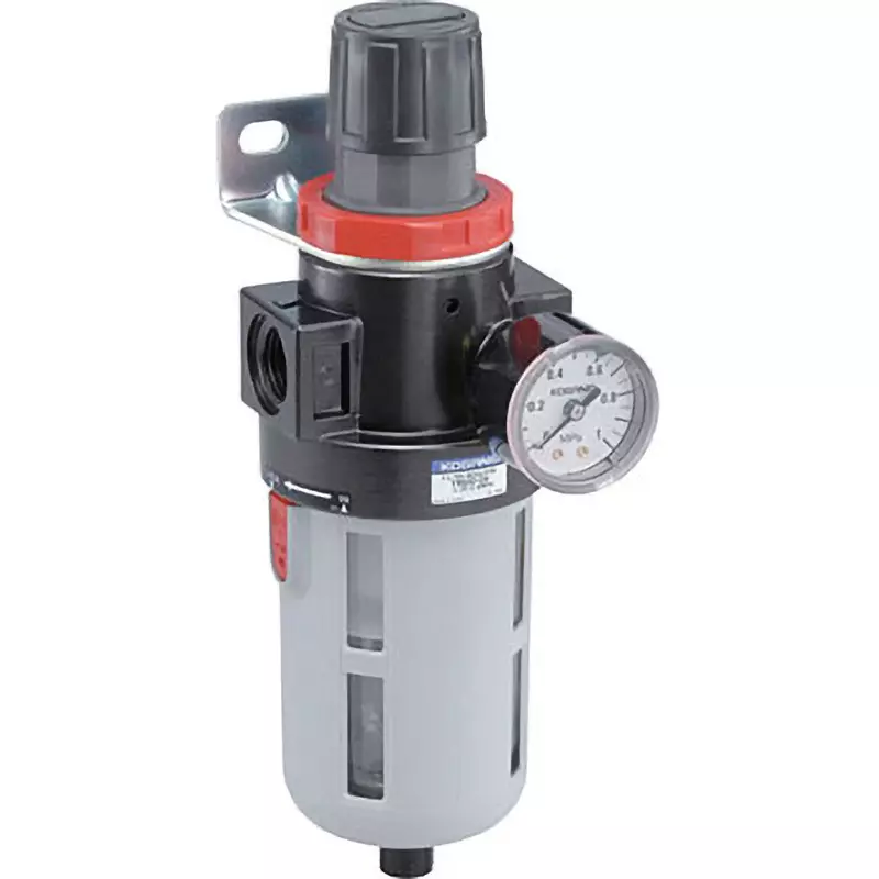 KOGANEI 6.35 mm (1/4 inch) Connector Dia, 0.05-0.83 MPa RC Thread Filter Regulator, FR302-02-A
