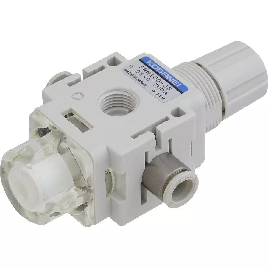 Buy KOGANEI Φ6 mm Connector Dia, 0.05-0.7 MPa Thread Filter Regulator, FRN100-J6-GD18-R from Industrybuying.com