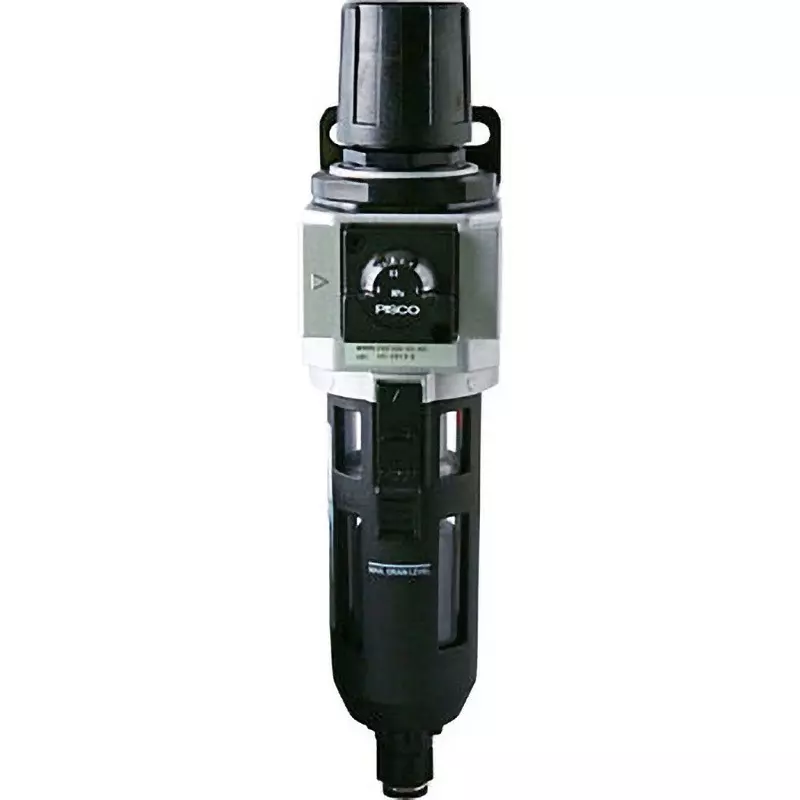 PISCO Filter Regulator Auto Drain 300 L/min (ANR) Flow Rate RC 3/8 Pipe Connection, FRF300-03-AD