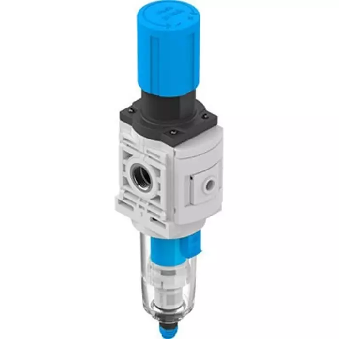 Festo MS6 Filter Regulator, 5Î¼m, G 1/2, Automatic, Manual, 10 bar, MS6-LFR-1/2-D6-C-P-VC-A8-B