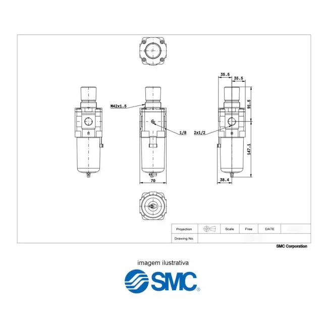 smc-filter-regulator-aw-d-series-12-inch-127-mm-port-size-and-polycarbonate-bowl-aw40-f04-d