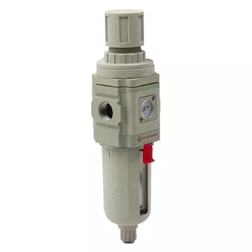 RS PRO Pneumatic Regulator 10 bar Max Pressure Aluminium Automatic 5 μm 262 mm 63 mm, 2354734