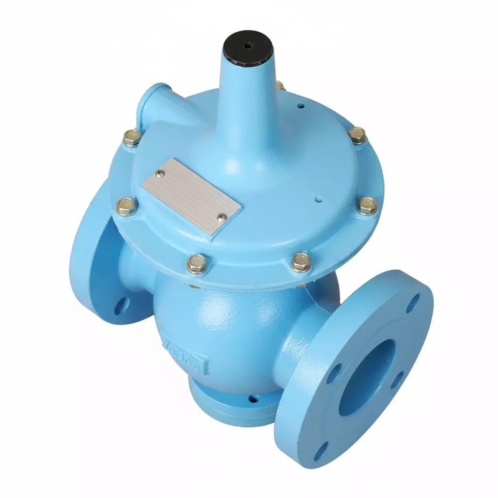 Vanaz Pressure Regulator Valve Blue 500 Nm³/hrs Gas Flow 3 Inch (76 mm) Valve Size Connection Type for Industrial Use, R-6416