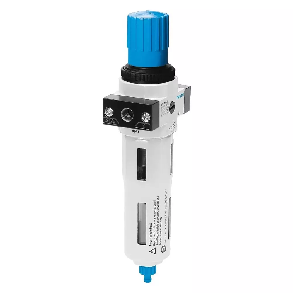 FESTO Filter Regulator Rotary Knob With Detent Actuator Lock Filter Regulator Without Pressure Gauge Design, 192625