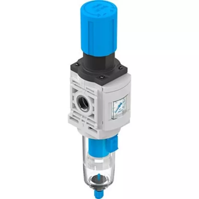 Festo MS6 Filter Regulator, 40Î¼m, G 1/2, Manual, 10 bar, MS6-LFR-1/2-D6-E-P-M-AG-MPA-F1A-B