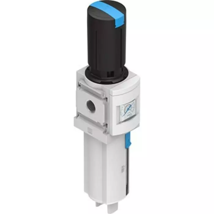 Festo MS6 Filter Regulator, 5Î¼m, G 1/2, Automatic, Manual, 10 bar, MS6-LFR-1/2-D6-C-R-V-RG-AS-Z