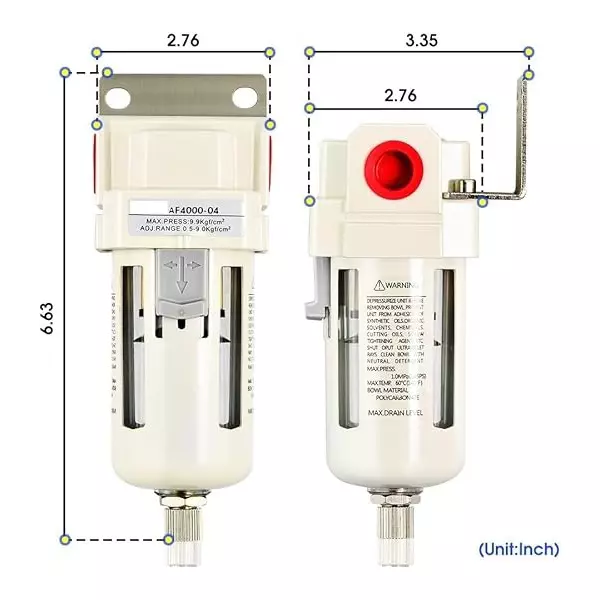 INTECO Filter Metal Guard 10 kgf/cm² Working Pressure and 4000 LPM Flow Rate, AF4000-04