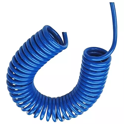 RTQD Heavy Duty PU Spiral Coil Blue Color and Size 10x6.5 mm for Pneumatic Tools, Industrial Automation & Robotics (Roll of 5 m)