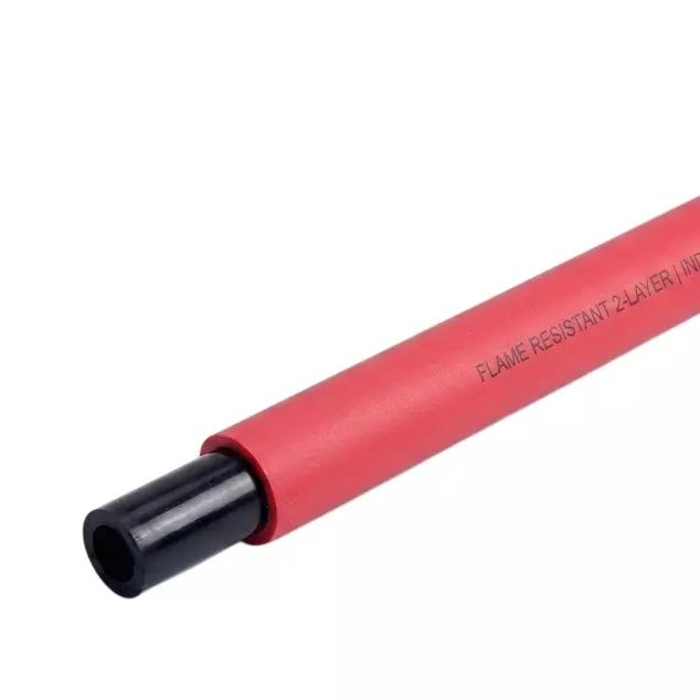 Airtac UWS98 Series Flame Resistant Tubing 2 Layers Red Color 8 mm Outer x 5 mm Inner Diameter for Inner Layer, UWS98A080050 (Roll of 100 m)