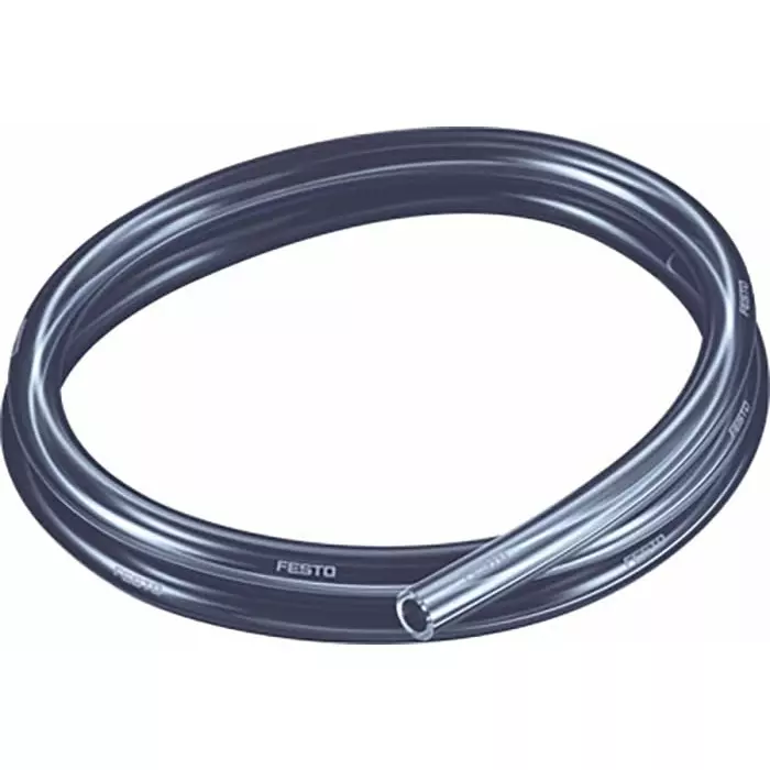 Festo Compressed Air Pipe Black Polyurethane 12 mm x 50m PUN-H-T Series, PUN-H-12X2-TSW (Length 50 Metre)
