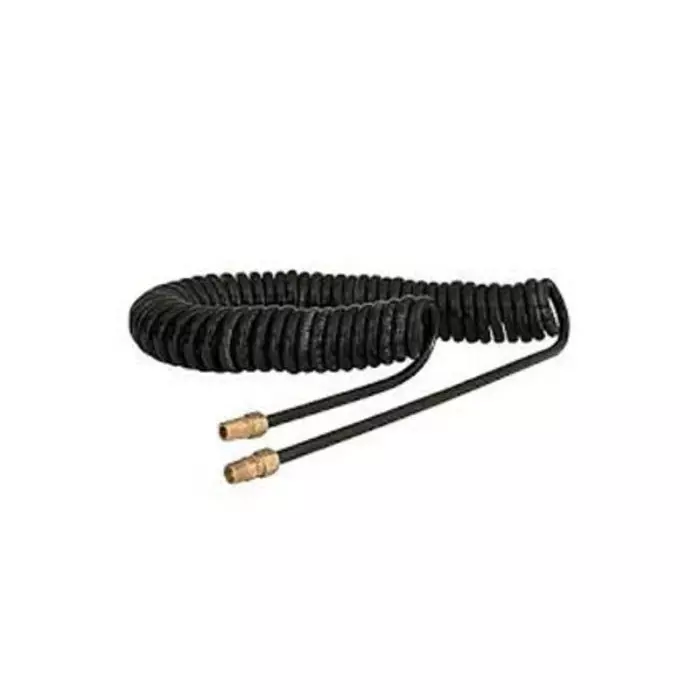 RS PRO 3.6m PA Recoil Hose with BSP 1/4 Male connector Black