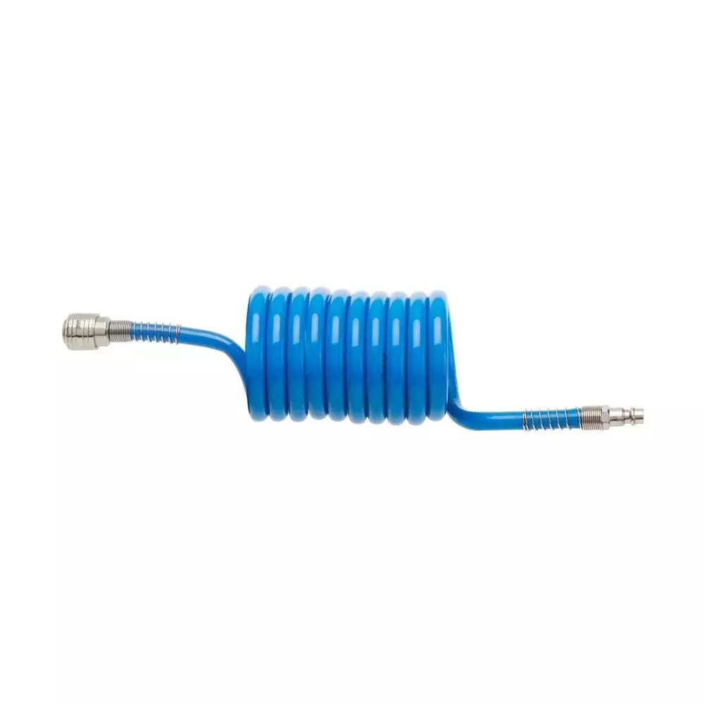 Hogert Technik Air Hose in Blue Polyurethane and 1/4 inch (6.35 mm) Fitting for Automotive Servicing
