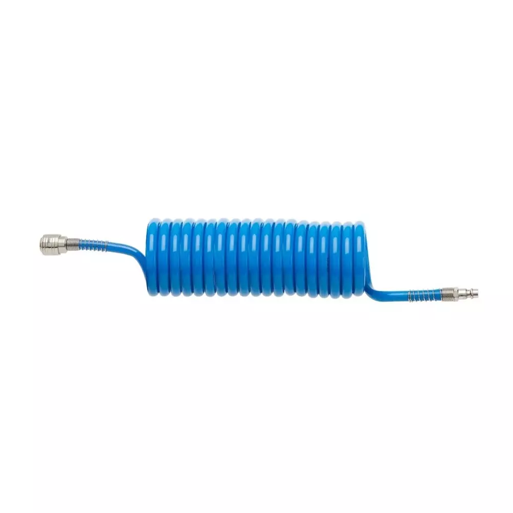 Hogert Technik Air Hose in Blue Polyurethane, 15 m Length and 1/4 inch (6.35 mm) Fitting, HT4R892