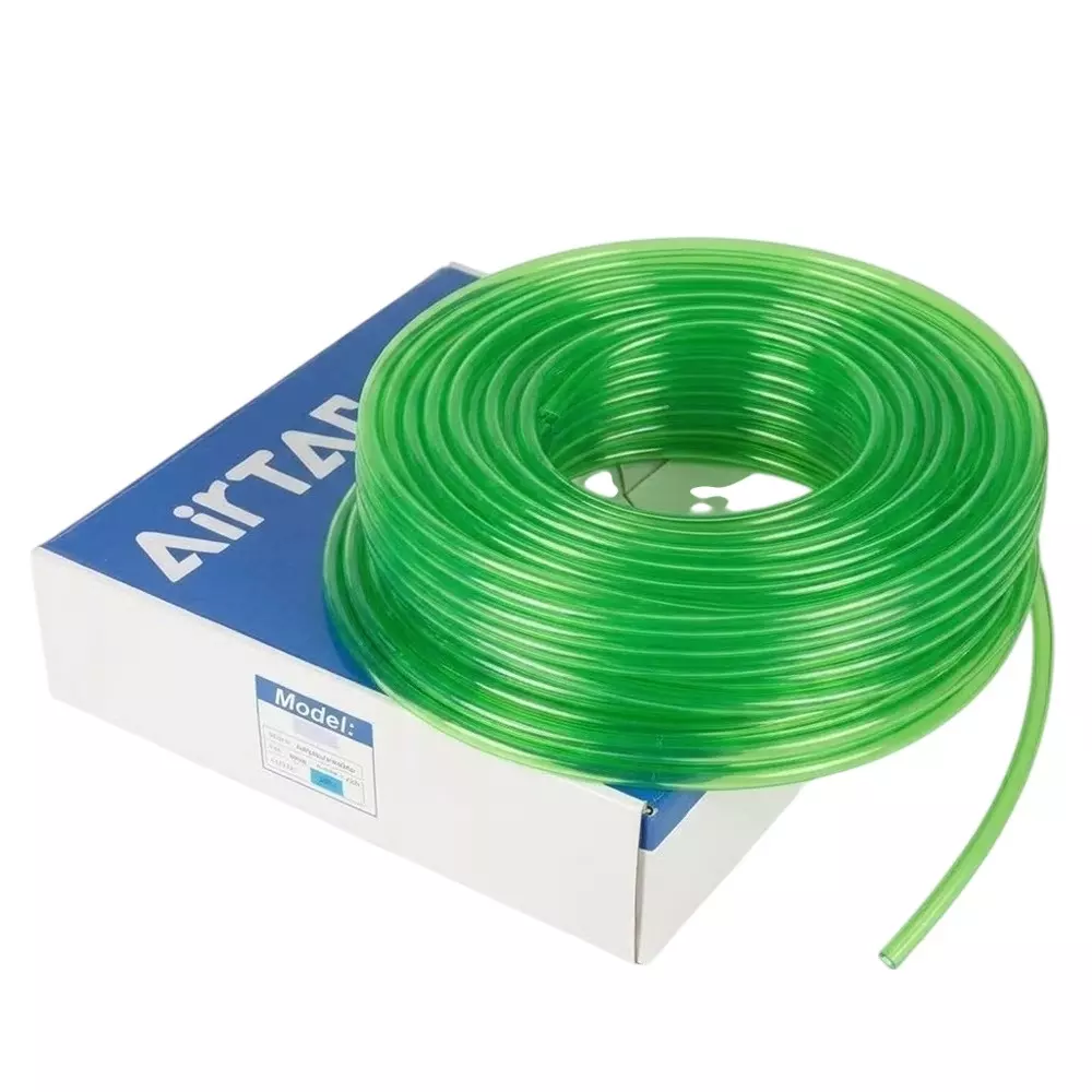 Airtac US 98A Series PU Tube Clear Green Color 16 mm Outer x 11 mm Inner Diameter and 2.50 mm Wall Thickness, US 98A0160110-100 (Roll of 100 m)