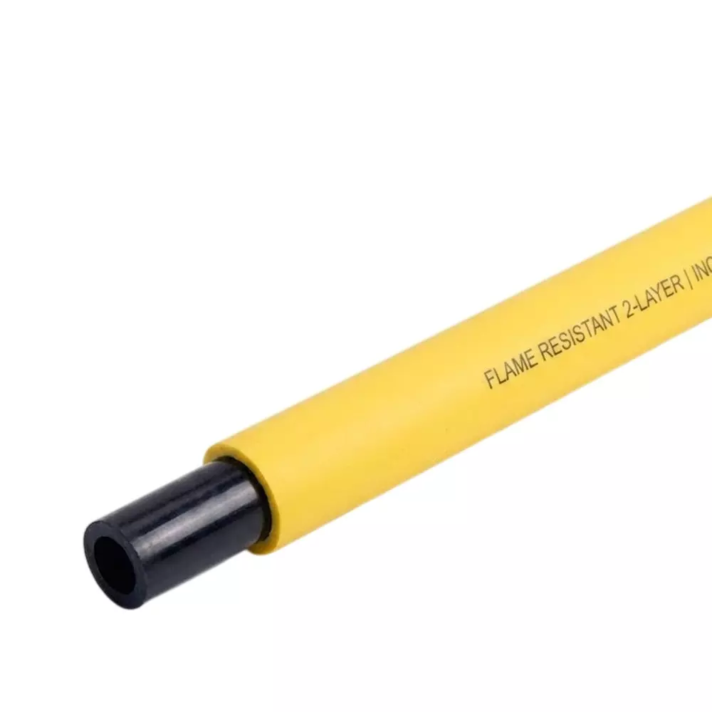 Airtac UWS98 Series Flame Resistant Tubing 2 Layers Yellow Color 12 mm Outer x 8 mm Inner Diameter for Inner Layer, UWS98A120080 (Roll of 100 m)