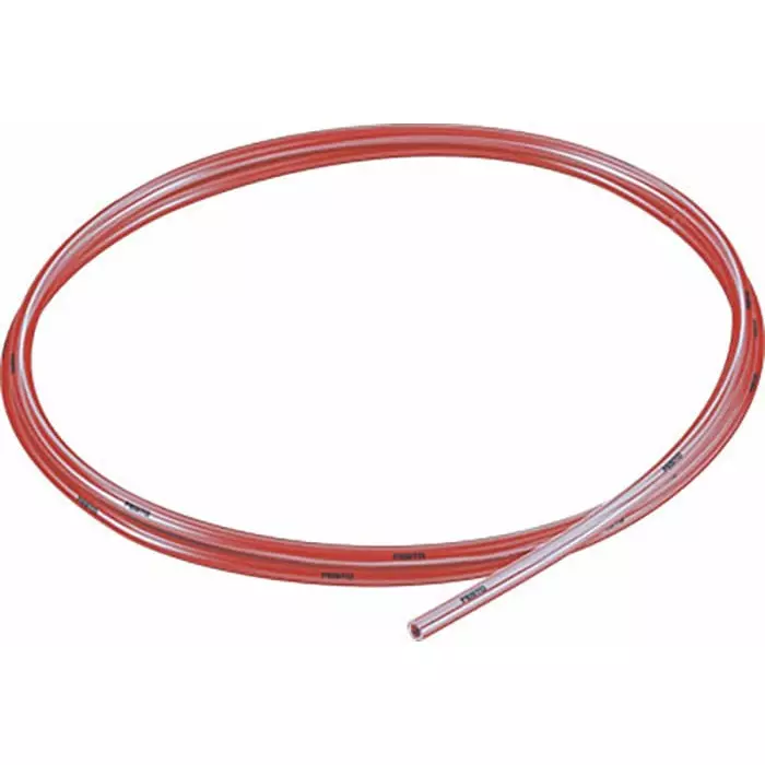Festo Compressed Air Pipe Red Polyurethane 4 mm x 50m PUN-H-T Series, PUN-H-4X0,75-TRT (Length 50 Metre)