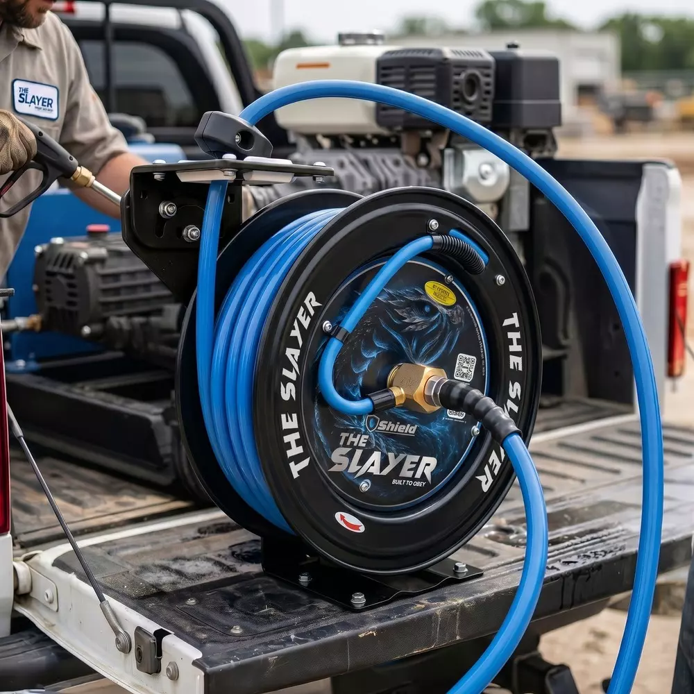 blushield-pressure-washing-reels-single-arm-assembly-slayer-blue-m22-6-mm-14-inch-dia-and-10-m-length-pwhyr0610m