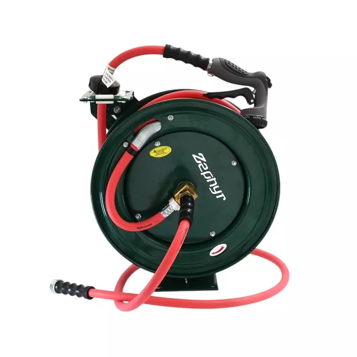 Zephyr Heavy Duty Auto-Retractable Water Hose Reel Rubber Red 13 mm x 20 m, ZWR1320HD-GE