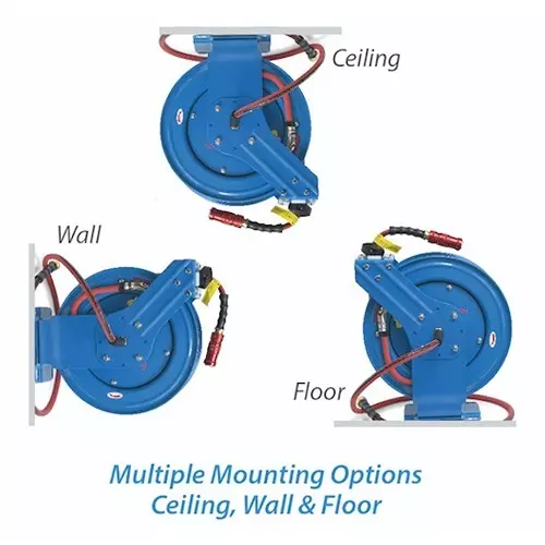 Zephyr Heavy Duty Auto-Retractable Steam Hose Reel Rubber Red 13 mm x 15 m, ZSR1315DA