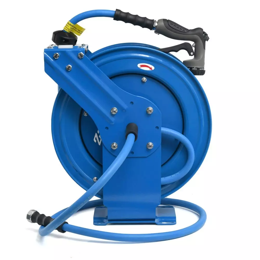 Zephyr Auto-Retractable Water Hose Reel 19 mmx20 m Blue Rubber 10 Bar