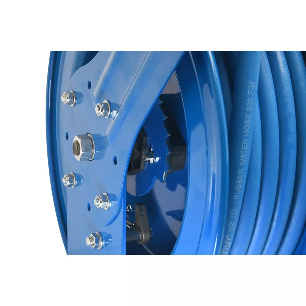 Zephyr Auto-Retractable Water Hose Reel 25 mmx15 m Blue Rubber 10 Bar