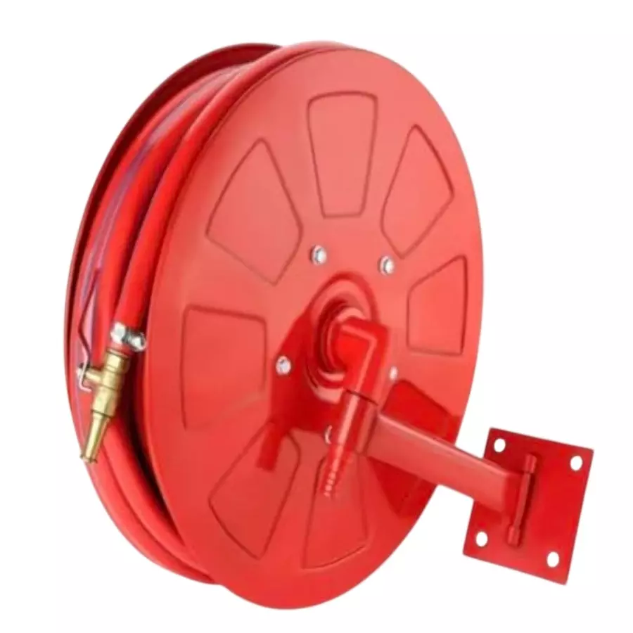 GENERIC Hose Reel Drum with 30 m Pipe and Shutoff Nozzle 180° Swivel Wall Mount