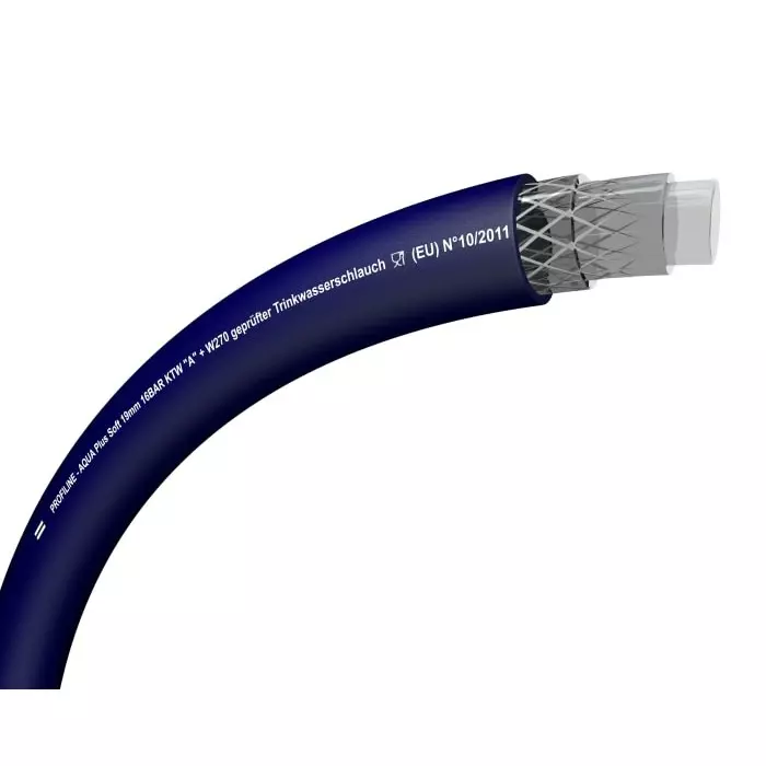 TRICOFLEX PROFILINE AQUA PLUS SOFT PE Hose Pipe 19 mm ID 26 mm OD Blue 50m, 155275
