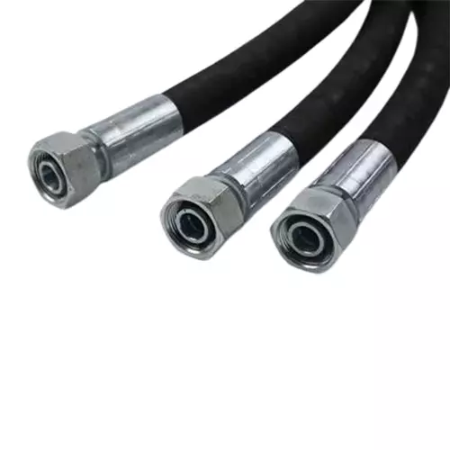 Balaji Hydraulics 615/20600 JCB Black Round Rubber Hydraulic Hose Pipe Assembly