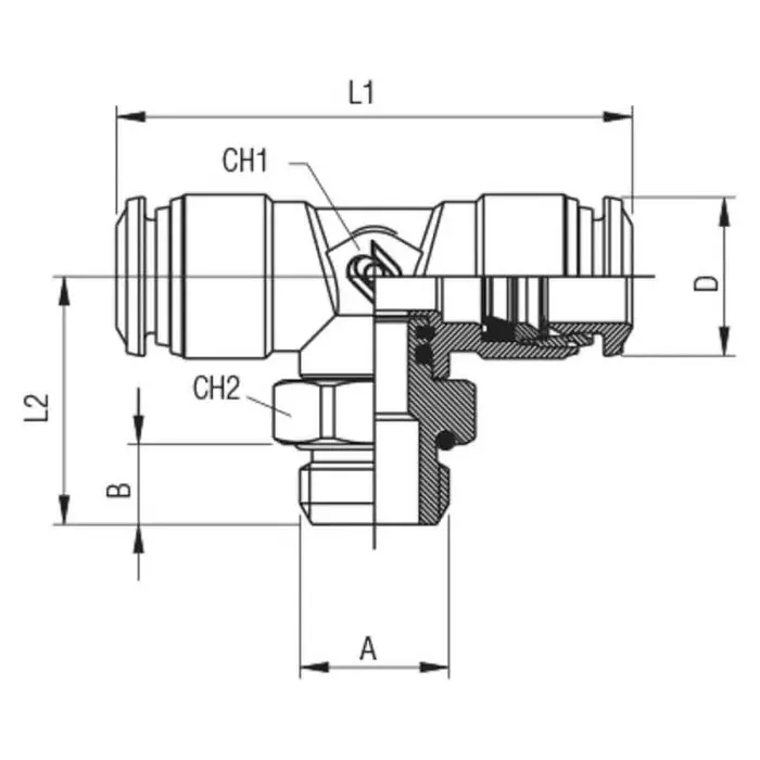 RS PRO Push-in Fitting, Push In 6 mm to Push In 6 mm, Threaded-to-Tube, 1977796 (Pack of 10 pcs)