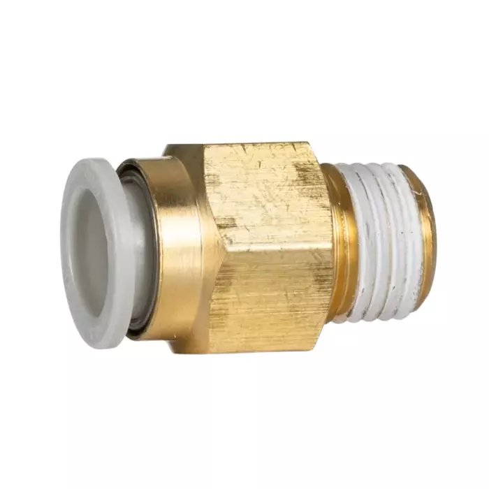 SMC Male Connector Fitting 1/4 inch (6.35 mm) Connection Screw and 10 mm Tube Size, KQ2H10-02AS