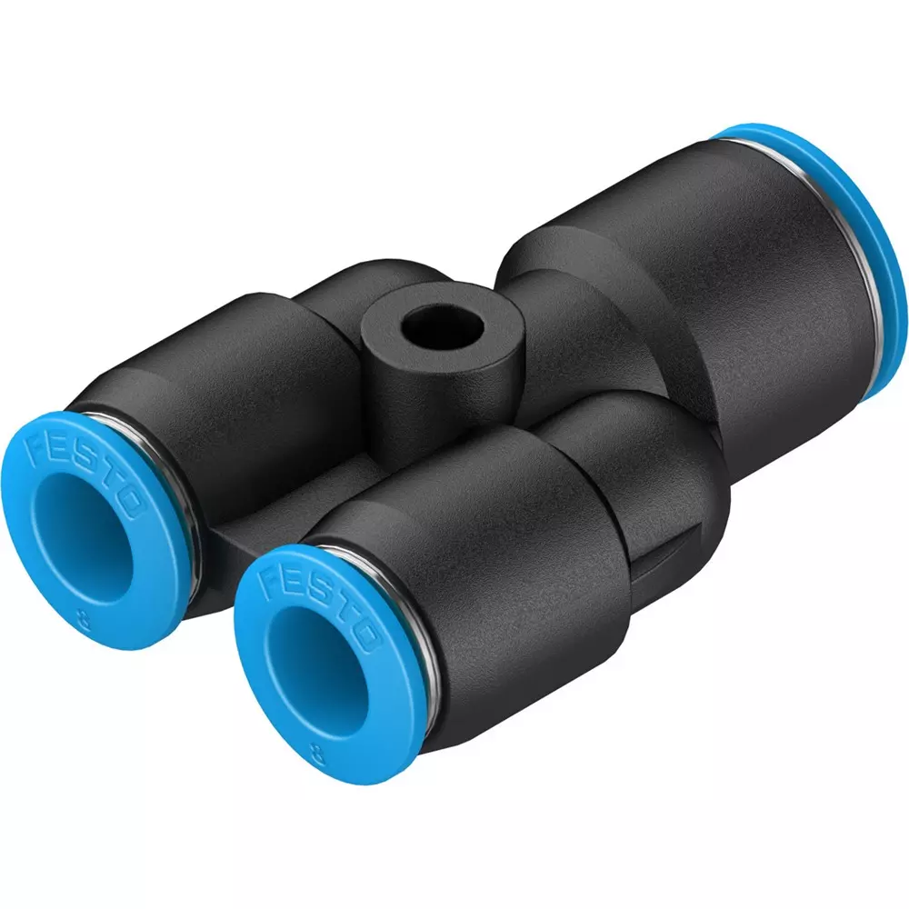 FESTO Push-in Y-Connector PBT Housing Material 4.5 mm Nominal Size, QSY-10-8-20 (Pack of 10)