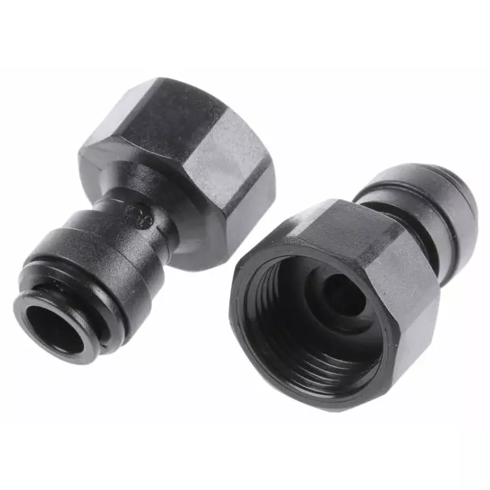John Guest Hydraulic Straight Compression Tube Fitting 5/8 in, PM451015FE (Pack of 2)