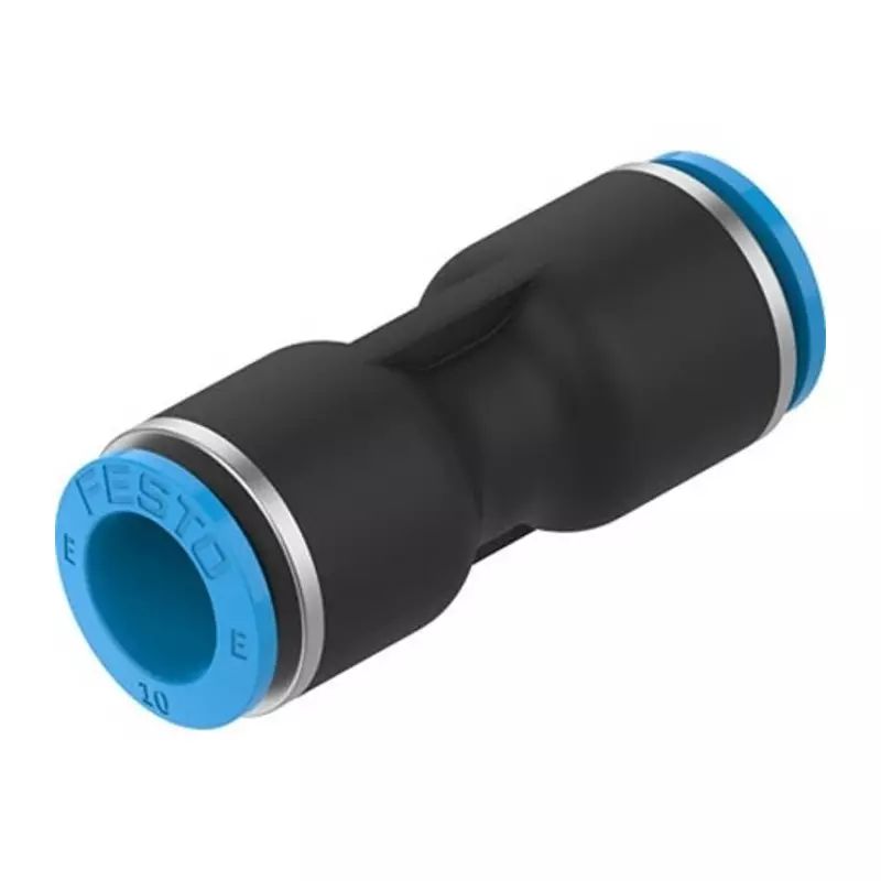 Festo Push-in Fitting NPQE-D Push In 10 mm Connector A Tube-to-Tube, NPQE-D-Q10-E-F1A-P10