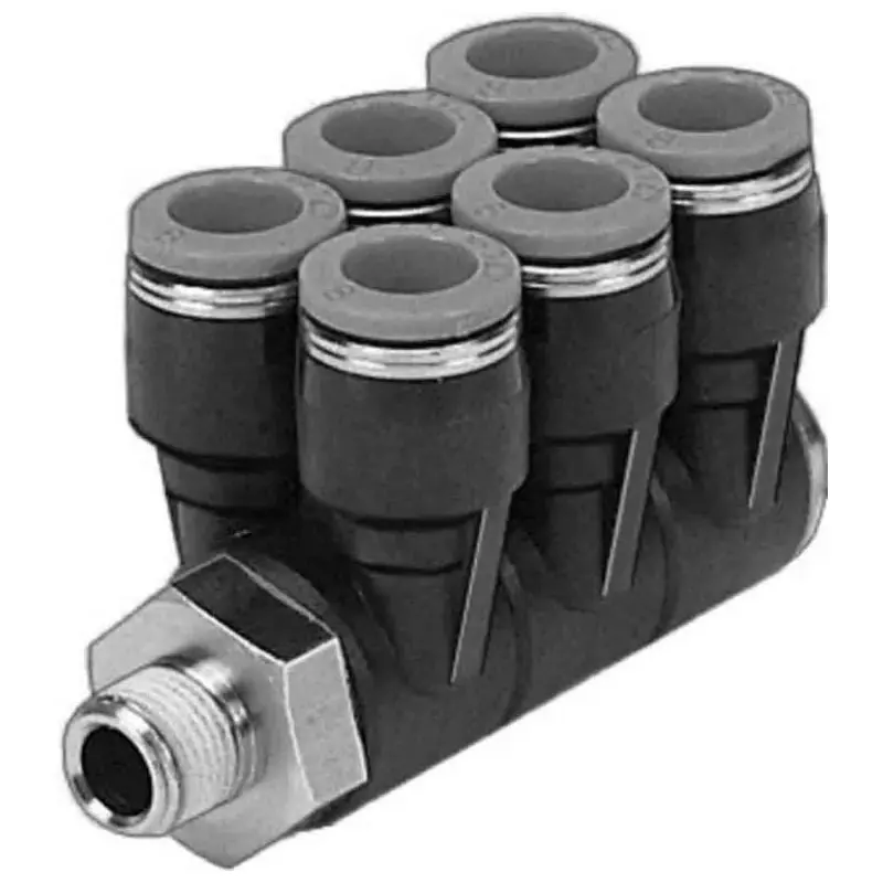 Festo Bulkhead Fitting QSLV3-G1/8-6 Connector A, QSLV3-G1/8-6